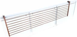 Foxydry Duo 202 cm droogrek balkon - corten - rechthoekige reling — thumbnail 2