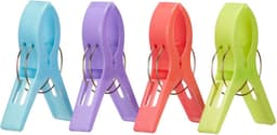 Arte R Handdoekknijpers XL - 4x - kleurenmix - kunststof - 10 cm - wasknijpers — thumbnail 1