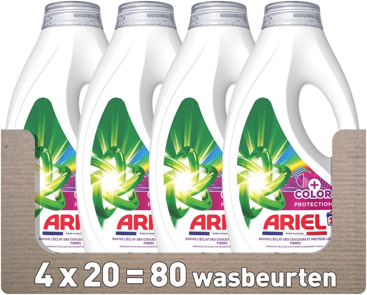 Ariel Vloeibaar Wasmiddel +Kleurbescherming - 4 x 20 Wasbeurten — afbeelding 1
