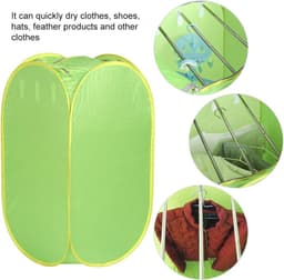 Draagbare Droger - 800W Elektrische Kleding Droogrek - Voor Appartementen - Groen — thumbnail 5