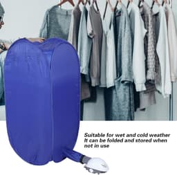 Draagbare Droger - Elektrische Kleding Droogrek - 1 stuk - Blauw — thumbnail 5