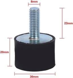 Azalia M8 M6 Anti-Vibratie Isolator Rubber Trillingen Isolatie Mounts schokdemper Silentblock Auto Boot Spoelen, pak van 4 (VD30* 20 M8* 23) Andere wijzigingen — thumbnail 2