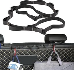 Draagbare Reiswaslijn - Multifunctioneel Snoer - Kleding Drogen - Winddichte Gespen - 85-132 cm - Zwart — thumbnail 1