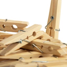 Wasknijpers Bamboe - Houten Klemmen - Was Ophangen - Duurzaam Natuurlijk Materiaal - 60 Stuks - Lichtbruin — thumbnail 2