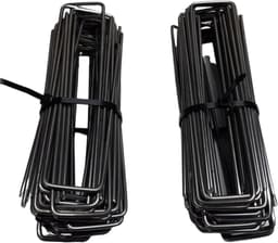 100x Stalen Grondankers van niet Verzinkt Staaldraad - 150 mm lang, 30 mm breed, Ø 4 mm - Grondankers Voor Onkruidmat, Tuinmat, Schutting & Camping - Stalen Grondnagels — thumbnail 2