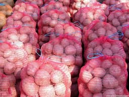 Gaas Zakken - Verpakking Zakken - Groente Fruit Opslag - Met Mondbinder - 40x50 cm - Rood — thumbnail 3