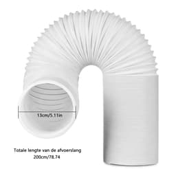 2 meter lange afvoerslang voor airconditioners, universele afvoerslang voor draagbare airconditioners, 130 mm diameter voor airconditioning, luchtontvochtiger en luchtafzuiger. — thumbnail 5