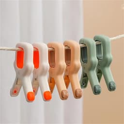 4 Stuks Windbestendige Kledingklemmen Grote Dekbedovertrekhangclips Strandhanddoek Plastic Herbruikbare Antislip Vastklemklemmen voor Kleding - Groen — thumbnail 5