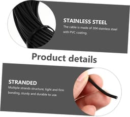 Intrekbare Waslijn - Roestvrij Staal Kabel - Buiten Droge Kleding - Roestbestendig PVC Coating - 25 Meter - Zwart — thumbnail 3