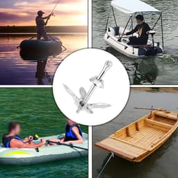 Boot Vouwanker - Klapanker Jacht - Marine Docking - 316 Roestvrij Staal - 07 Kg - Zilver — thumbnail 2