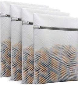 Waszakken - Waszakjes met Rits - Wasnetten - Waszak - Waszakje Lingerie - Laundry Bag - 4 Premium Honingraat Delicates Waszakken - met Rits Reisopslag Organisatietassen Kledingwaszakken - voor ondergoed Lingerie Klein -30x40cm — thumbnail 1