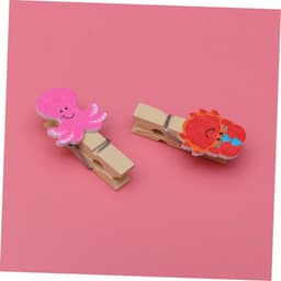 Houten Wasknijpers - Decoratieclips Fotoclips - Foto's Ophangen - Natuurlijk Bamboe Hout - 35 cm - Houtkleur — thumbnail 5