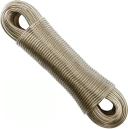 Waslijn met stalen kern - Wasrek touw - Kleding drogen - Robuuste kunststof met PVC - 50 meter - Wit — thumbnail 1