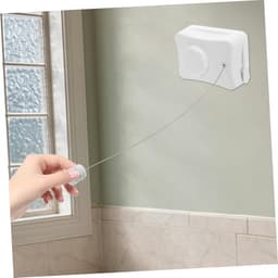 Intrekbare Waslijn - Drooglijn Kledinglijn - Kleding Drogen - Verstelbare Lengte - 51 Meter - Wit — thumbnail 3
