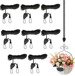 aladdien - Rope Tensioner - Kabelspanner - Ideaal voor planten en tenten - 8 stuks - Verstelbare ratchet met touwrem - Handig voor camping en indoor.. — thumbnail 1