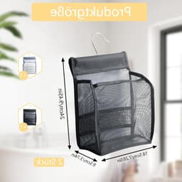 Wasknijperzakken om op te hangen, herbruikbare knijperzakken voor wasknijpers, praktische manden voor huis en tuin (zwart, grijs) — thumbnail 5