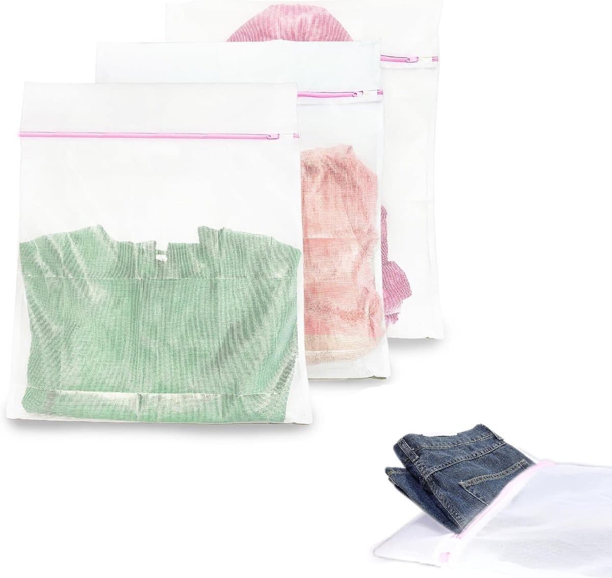Set van 3 Wasnetten voor de Wasmachine - Ideaal voor Kleding, Sweaters en Sokken (30 x 40 cm) — afbeelding 1