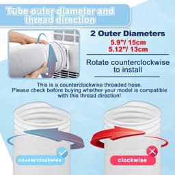 Afvoerslang Airco - Flexibele Slang - Ventilatie - Versterkt Staaldraad - 13cm x 3m - Wit — thumbnail 5