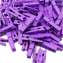 100 stuks 3,5 cm kleurrijke houten klemmen - kleine houten clips - mini-wasknijpers - decoratieve klemmen - houten wasknijpers - fotoclips voor knutselen - creatieve DIY projecten — thumbnail 1