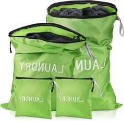 Waterdichte waszakken voor vuile kleding - 4-pack, 3 maten, opvouwbare tas voor zwemmen, yoga en reizen — thumbnail 1