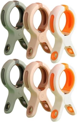 Wasknijpers Set - Kledingclips Houder - Kleding Droge - Winddichte Sterke Klem - 6 Stuks - Willekeurige Kleur — thumbnail 1