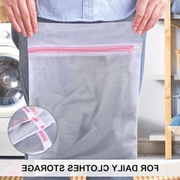 5-delige wasnet set, grove mesh, rechthoekige waszakken met rits, beschermend en voorkomt vervorming, ideaal voor delicate kleding, sweaters, shirts en ondergoed. — thumbnail 5