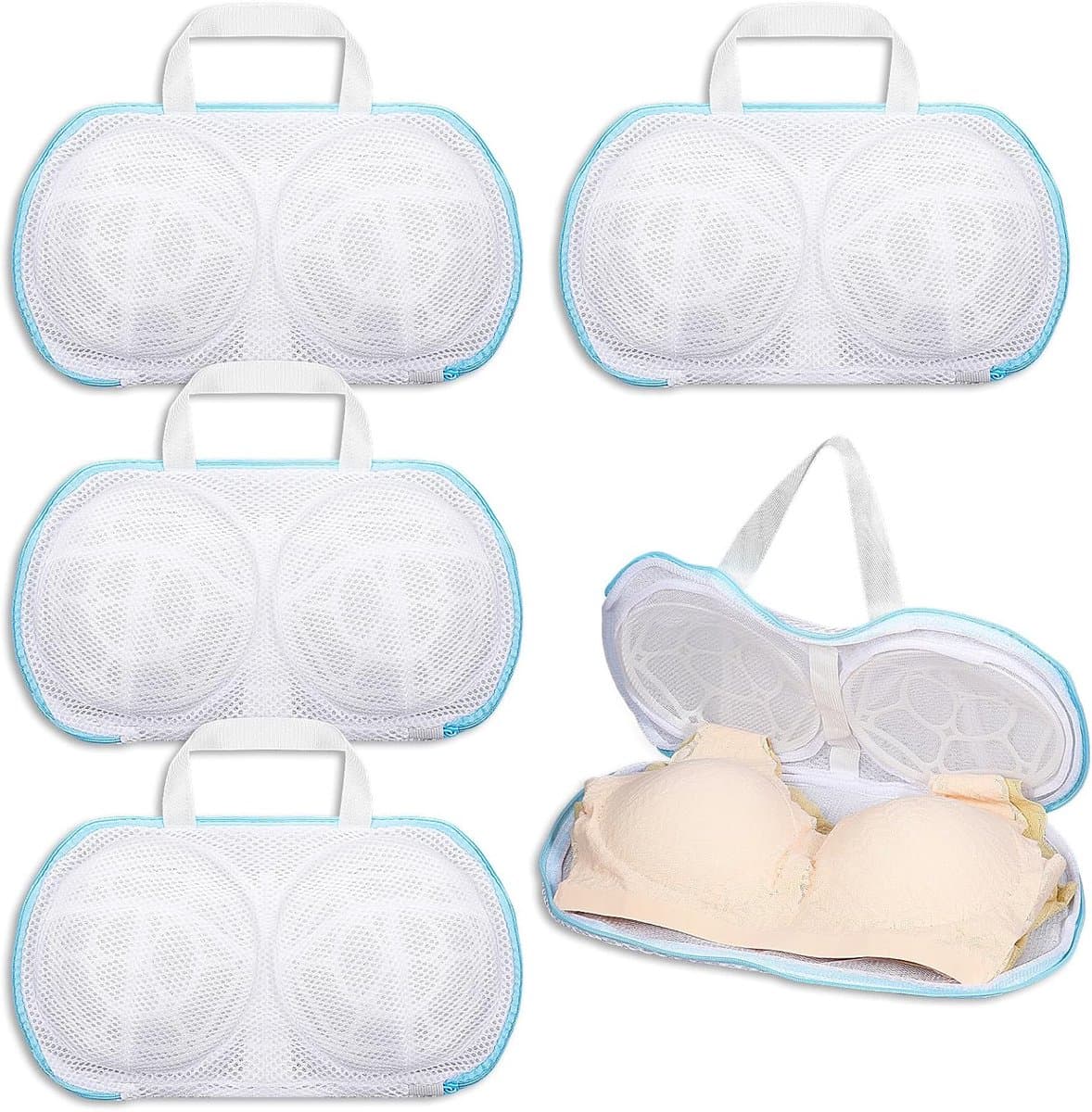 Bh Waszakken - 4 Stuks - Wasnetten met rits - Wasnetjes - Waszak groot - Washing Bag - Bh Wasnetje Voor Wasgoed - Anti-Vervorming - Waszakken - Wasnetje bh lingerie - Lingerie Waszakje - Wasnetten - Geschikt Voor A-C-cup — afbeelding 1