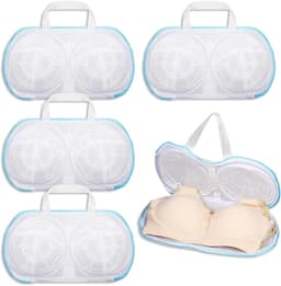 Bh Waszakken - 4 Stuks - Wasnetten met rits - Wasnetjes - Waszak groot - Washing Bag - Bh Wasnetje Voor Wasgoed - Anti-Vervorming - Waszakken - Wasnetje bh lingerie - Lingerie Waszakje - Wasnetten - Geschikt Voor A-C-cup — thumbnail 1