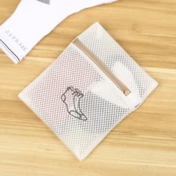Waszak voor de wasmachine, ideaal voor gevoelige kleding, ondergoed, sokken en bh's, 18 x 20 cm met rits — thumbnail 2