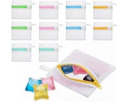 Mini-wasnetten en waszakken met antiaanbaklaag voor wasmiddelcapsules, duurzame polyester opbergzakken voor geurparels en delicate stoffen tijdens reizen, wasorganizer en bescherming