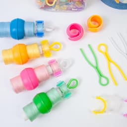 Naaiclips en pot - Stoffen houders - Hobby naaien - Stofvriendelijke grip - 76 stuks - Geruite stijl — thumbnail 5