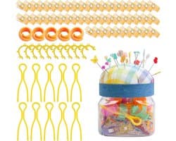 Naaiclips Set - Stofhouders - Stoffen Organiseren - 76 Delige Kit - Diverse Maten - Geruite Stijl