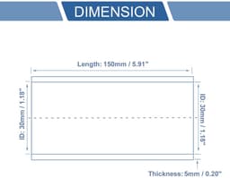 Dailygoods- Silicone Slang 4-Laags - Koppeling 1.18" ID - Lengte 150mm - Dikte 5mm - Zwart/Blauw - Bestand tegen hoge temperaturen - Koelslang — thumbnail 5