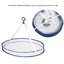 Opvouwbare hangende wasdroger van mesh enkel-laags - 1-traps droogrek voor hangende was - opgevouwen wasmand droognet — thumbnail 3