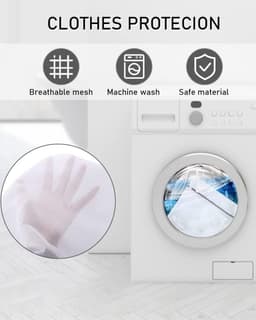 Dailygoods- Waszak 4 Stuks - Grote Waszak - Waszakken voor Wasgoed - Opbergtas voor Kleding - Duurzaam en Herbruikbaar - Beschermt Kleding - Wasnet — thumbnail 2