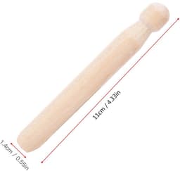 Dailygoods- Wasknijpers Houten - 10x Kledingklemmen - Handgemaakt - Glad Oppervlak - Ideaal voor Knutselprojecten - Duurzaam en Praktisch - Kledingklem — thumbnail 3