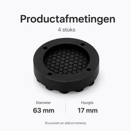 BOTC Wasmachine dempers - Wasmachine Verhoger - Stapelbaar - geschikt voor wasmachine en wasdroger - Zwart — thumbnail 4