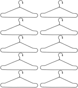 Dailygoods- Poppenkleerhanger Ruimtebesparend - Metalen Hanger - Lichtgewicht - Draagbaar - Decoratief - 150 mm - Poppenhanger — thumbnail 4