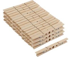 Houten Was Knijpers - Kledinghangers - Kleding Drogen - Milieuvriendelijk Materiaal - 100 Stuks - Natuurlijk Hout
