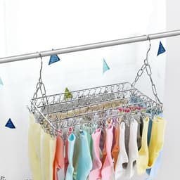 Dailygoods- Wasdroogrek Roestvrij Staal - Multifunctioneel Droogrek - Inklapbaar - Verstelbaar - Kledingrek - Lange Levensduur — thumbnail 4