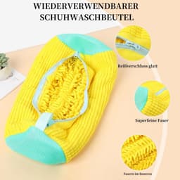 Dailygoods- Schoenwaszak Set van 2 - 360° Reinigingssysteem - Schokabsorberend - Geluidsreducerend - Herbruikbaar - Voor sportschoenen/casual schoenen - Schoenreiniger — thumbnail 2