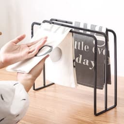 Dailygoods- Droogrek Roestbestendig - Handdoekrek Keuken - Handdoekhouder Badkamer - Staand Ontwerp - Drie Rijen Hangers - Duurzaam Ijzer — thumbnail 2