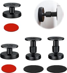 Bedframe Afstandhouders - Muurstabilisatoren Anti-trilling - Meubels Stabiliseren - Verstelbaar Bereik - 4 stuks - Zwart — thumbnail 1
