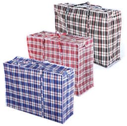Dailygoods- Waszakken Jumbo - 3 Stuks - Sterk en Duurzaam - Opbergtas voor Kleding - Met Rits - Ideaal voor Verhuizen - Afmetingen 79x20x58,5 cm - Opbergzakken — thumbnail 3