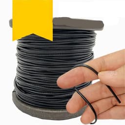Kabel Draadkabel - Waslijn Staaldraad - Buiten Drogen - Weerbestendig PVC Deklaag - 20 Meter - Zwart — thumbnail 5