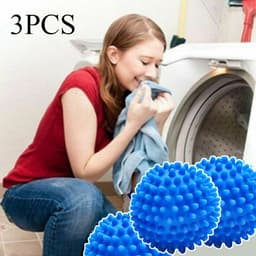 Energiebesparende droogballen voor de wasdroger - verzachtend en sneldrogend - blauw - 3 stuks — thumbnail 4