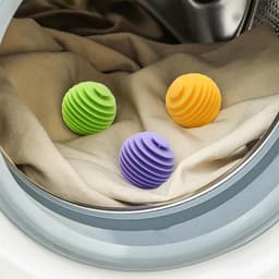 Herbruikbare Wasballen voor Wasmachine - 9 Stuks - Droogballen van Rubber en Siliconen - Verminder Kreukels en Plakproblemen, Verzorgt en Verzacht Textiel — thumbnail 3