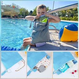 Set van 3 Waterdichte Waszakken 40 x 30 cm voor Reis, Sport en Camping - Ideaal voor Zwemkleding en Vochtige Kleding — thumbnail 3