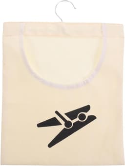 Wasknijpertas - Opbergtas Klemmen - Wasknijpers Sorteren - Ophangbaar Ontwerp - 35.7 x 26.1 cm - Beige — thumbnail 1