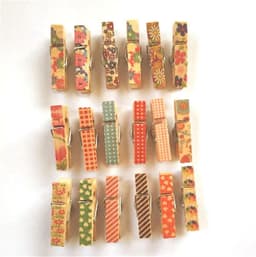 Houten Clips - Klemmen Prikkers - Foto's Ophangen - Met Metalen Pin - 20 Stuks - Houtkleur — thumbnail 5